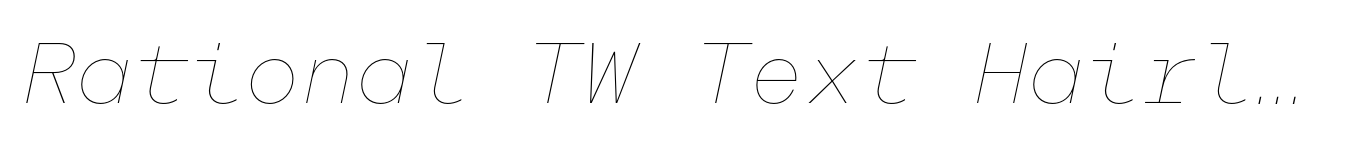 Rational TW Text Hairline Italic image
